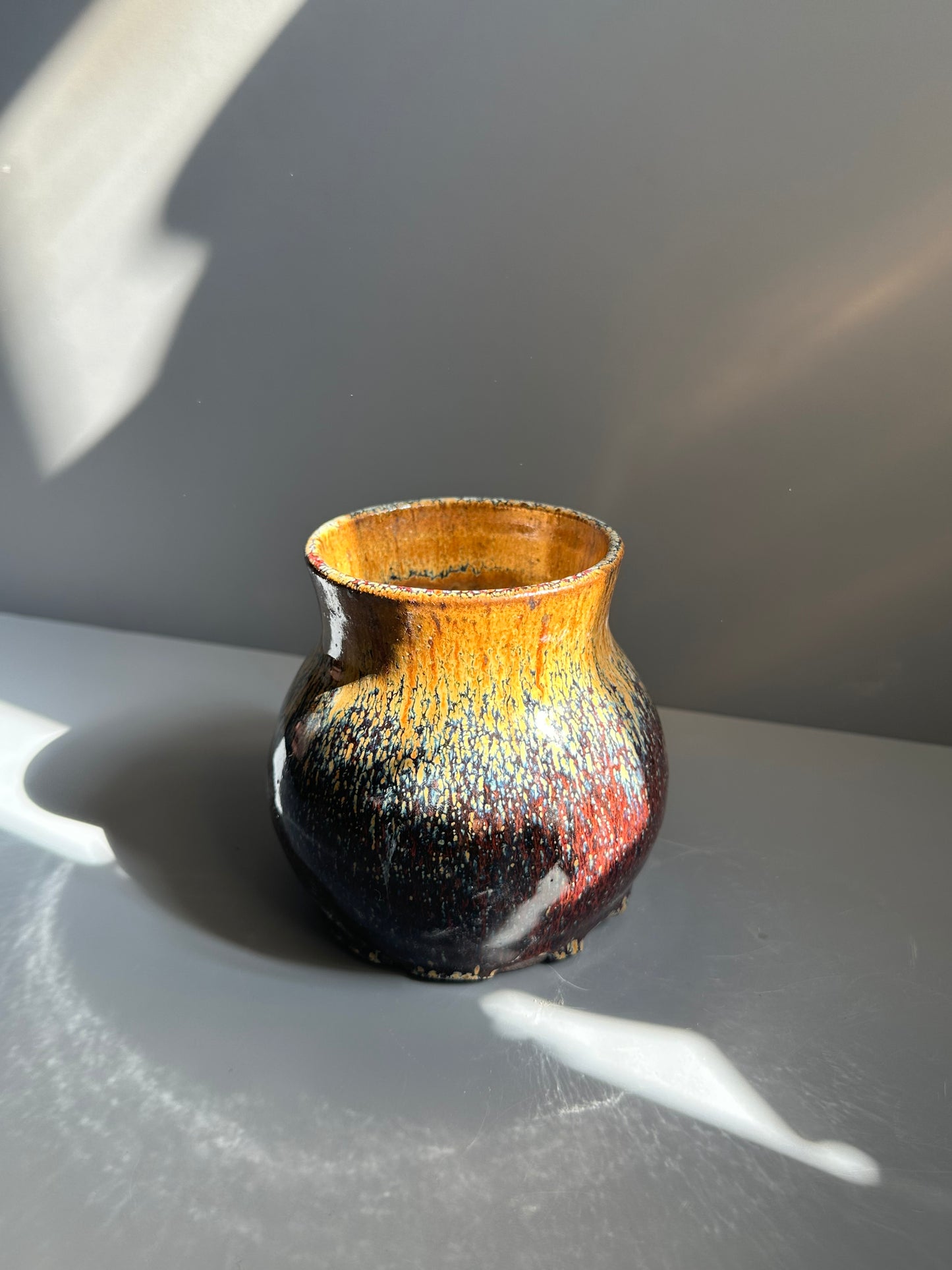 Red Bulb Vase